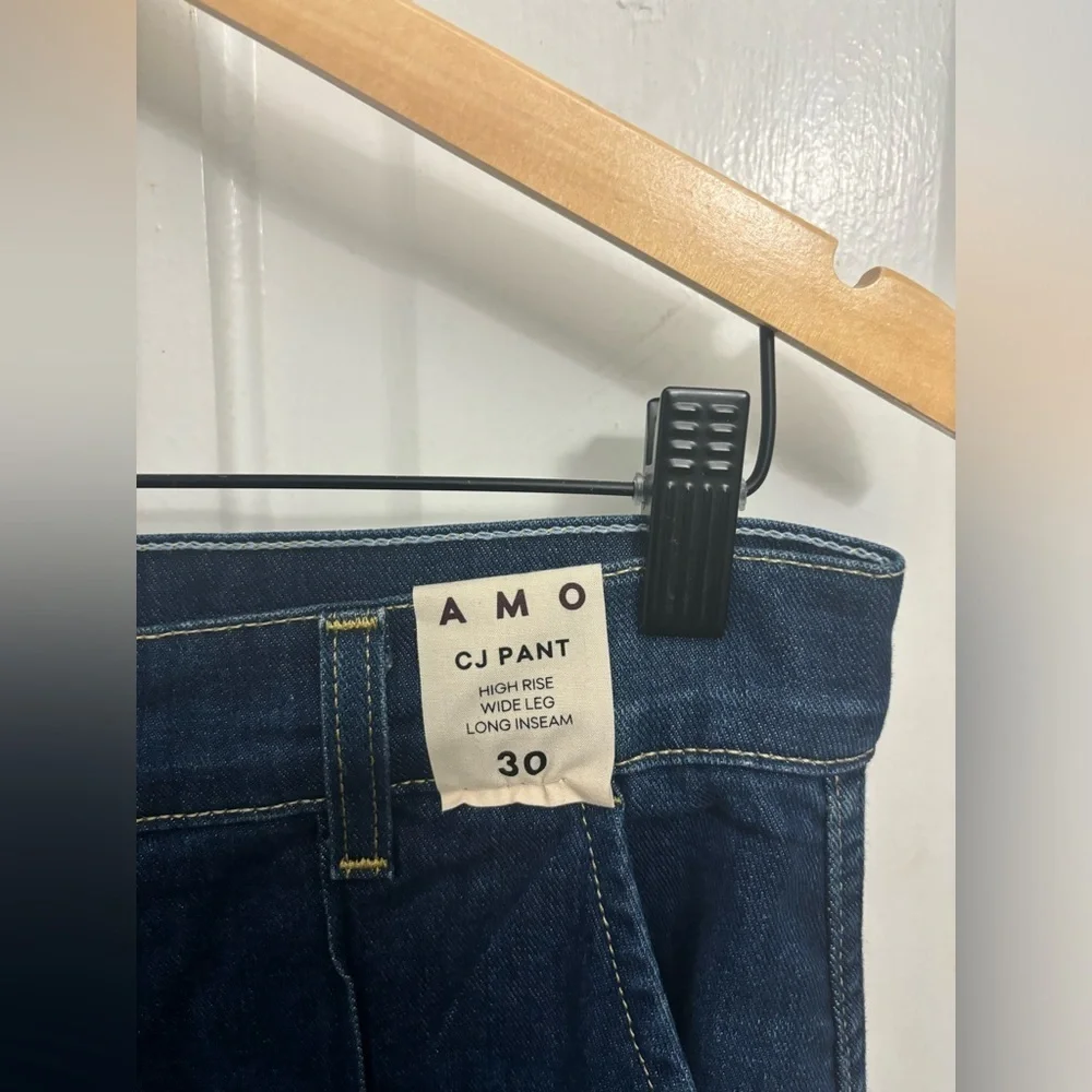 AMO CJ Pant High Rise Wide Leg Jeans Size 30